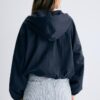 Basics nylon jas met capuchon