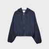 Basics nylon jas met capuchon