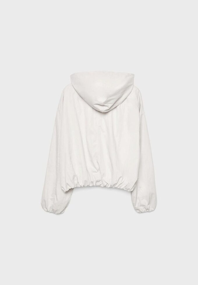 Basics nylon jas met capuchon