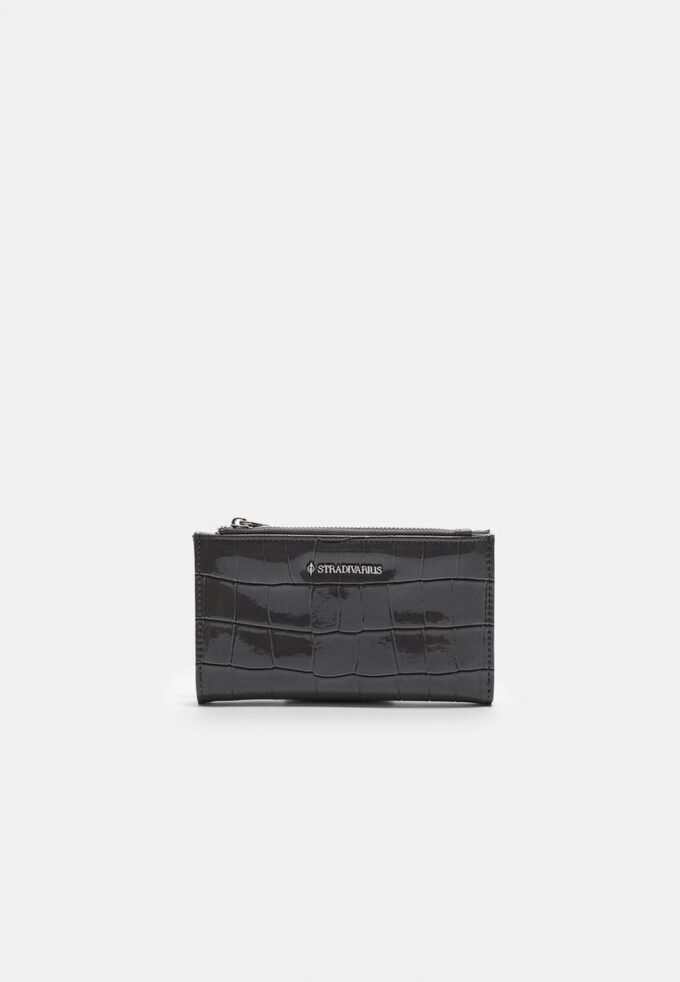 Basics portemonnee met krokodillenprint Basics portemonnee met krokodillenprint