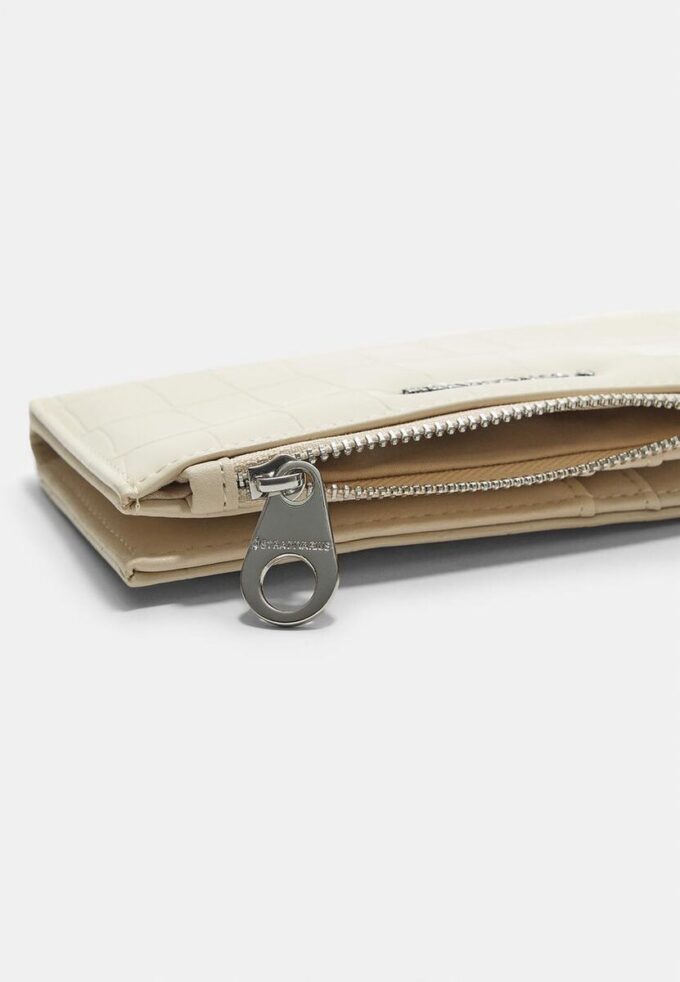 Basics portemonnee met krokodillenprint