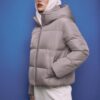 Basics pufferjack met capuchon