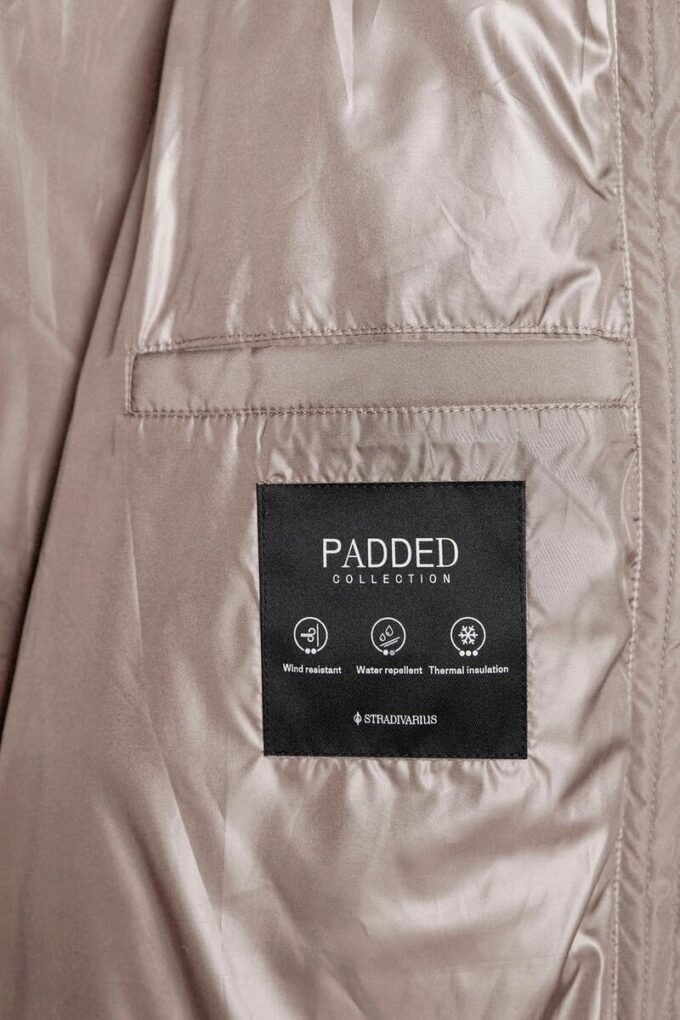 Basics pufferjack met capuchon