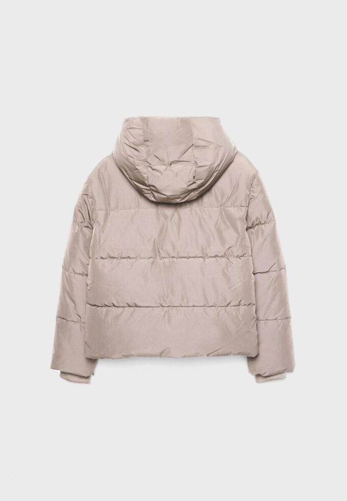 Basics pufferjack met capuchon