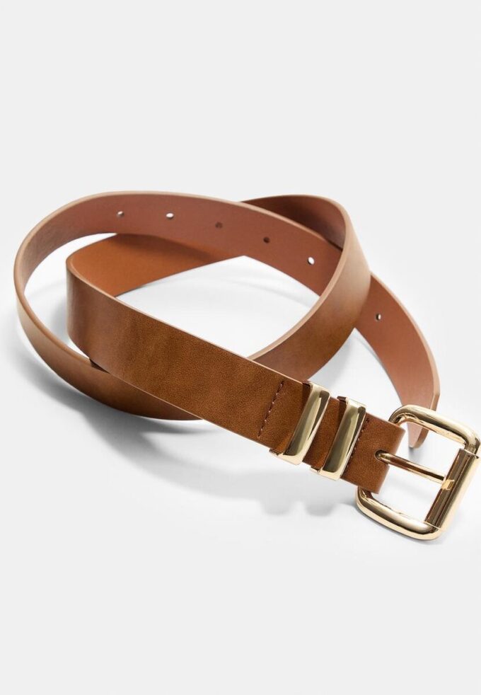 Basics-riem met vierkante gesp