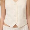 Basics-vest van linnenmix