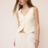 Basics-vest van linnenmix