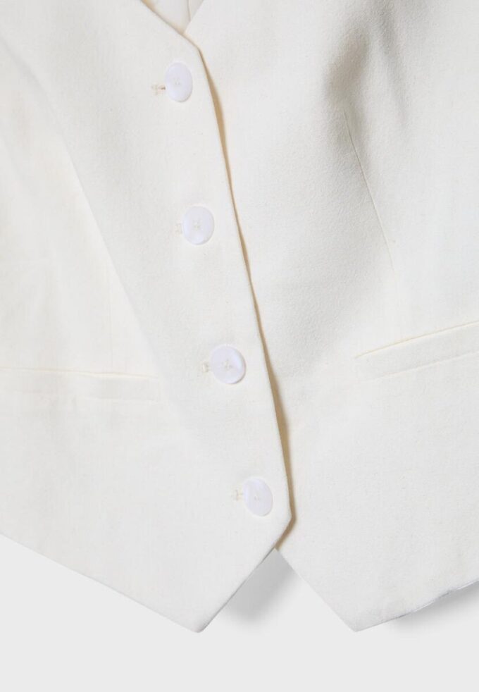 Basics-vest van linnenmix