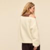 Bedrukt sweatshirt met boothals met prints