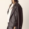 Bikerjack met leerlook
