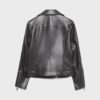Bikerjack met leerlook