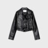 Bikerjack van imitatieleer met riem