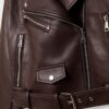 Bikerjack van imitatieleer met riem