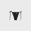 Bikini-slip met geborduurde bloemen
