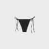 Bikini-slip met geborduurde bloemen