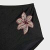 Bikinibroekje met geborduurde bloemen