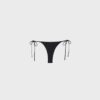 Bikinibroekje met studs en strikbandjes
