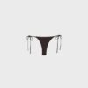 Bikinibroekje met studs en strikbandjes