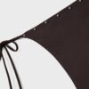 Bikinibroekje met studs en strikbandjes