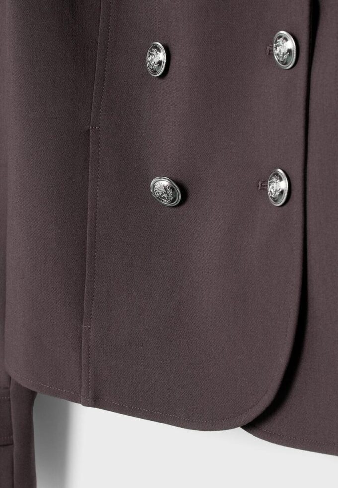Blazer met gegraveerde knopen