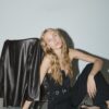 Blazer met reguliere pasvorm en leerlook Blazer met reguliere pasvorm en leerlook