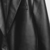 Blazer met reguliere pasvorm en leerlook Blazer met reguliere pasvorm en leerlook