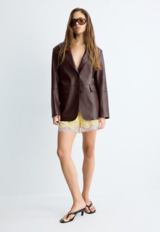Blazer van imitatieleer