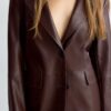 Blazer van imitatieleer