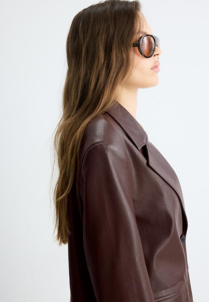 Blazer van imitatieleer