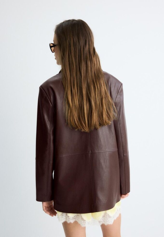Blazer van imitatieleer