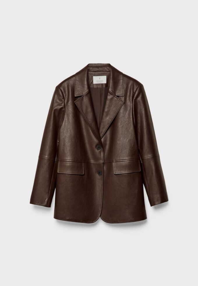 Blazer van imitatieleer