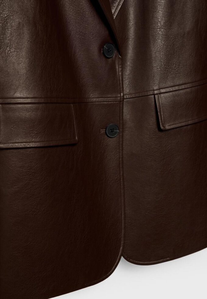 Blazer van imitatieleer