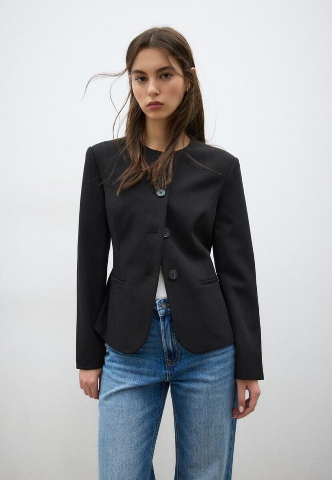 Blazer zonder kraag