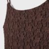 Blonde kanten midi-jurk met bandjes