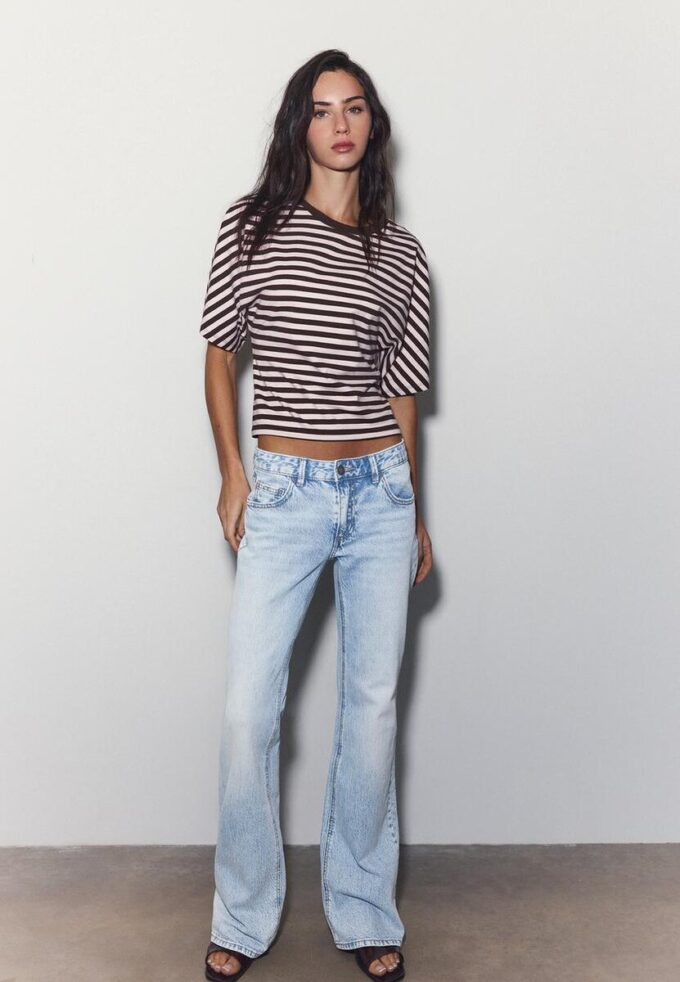 Bootcut-jeans met lage taille