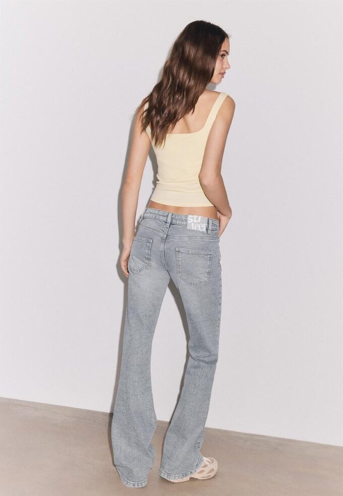 Bootcut-jeans met lage taille