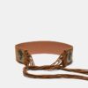 Brede riem met rozet en franjes