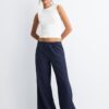 Broek met Wide Legs en linnenlook Broek met Wide Legs en linnenlook