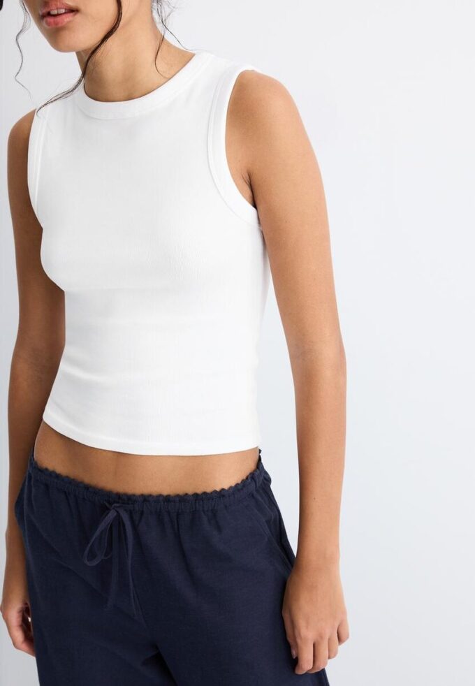 Broek met Wide Legs en linnenlook Broek met Wide Legs en linnenlook