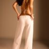 Broek met Wide Legs en linnenlook Broek met Wide Legs en linnenlook