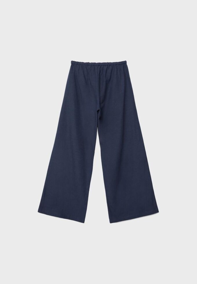 Broek met Wide Legs en linnenlook Broek met Wide Legs en linnenlook