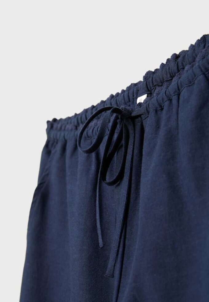 Broek met Wide Legs en linnenlook Broek met Wide Legs en linnenlook