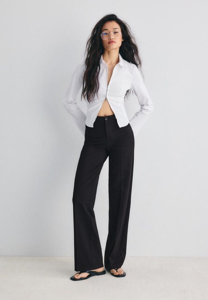 Broek met wijde pijpen