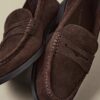 Bruine leren loafers