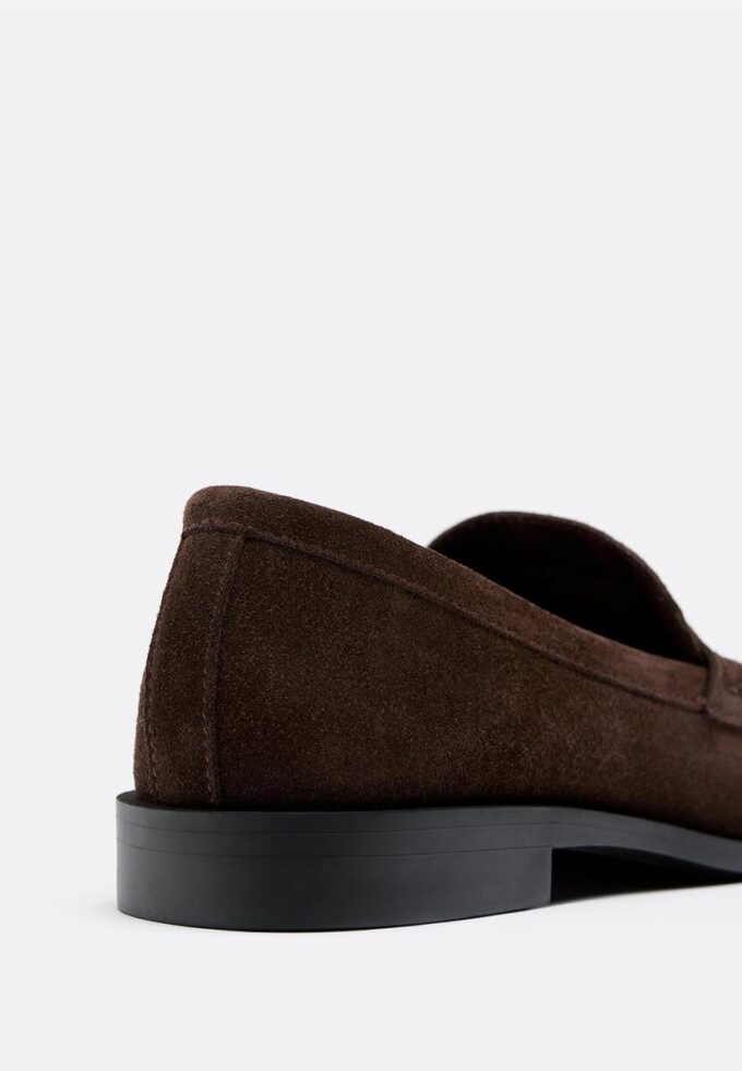 Bruine leren loafers