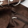 Bucketbag van imitatiesuède met riemdetail