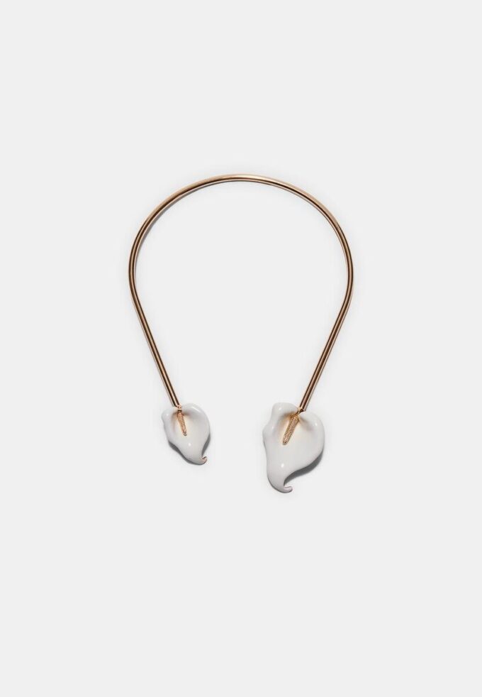 Calla Lily bloem choker ketting