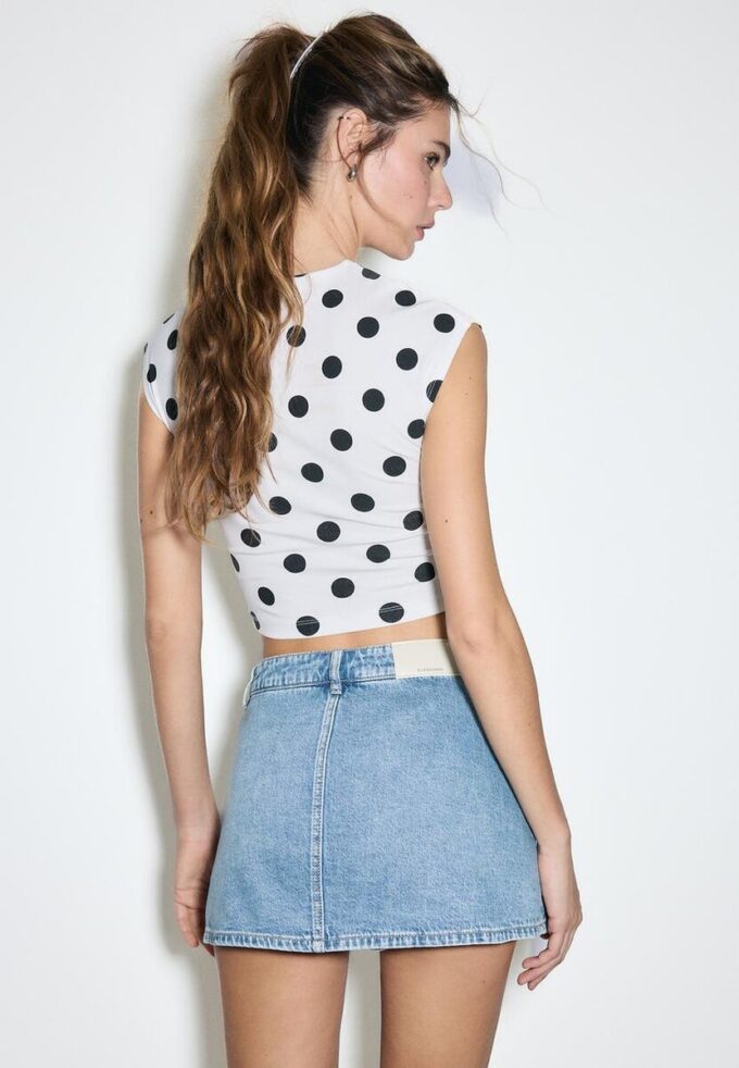 Crossover denim Skort