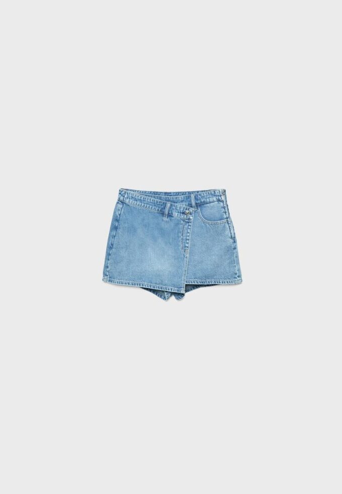 Crossover denim Skort