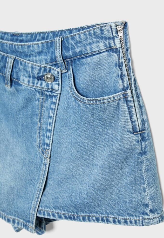 Crossover denim Skort